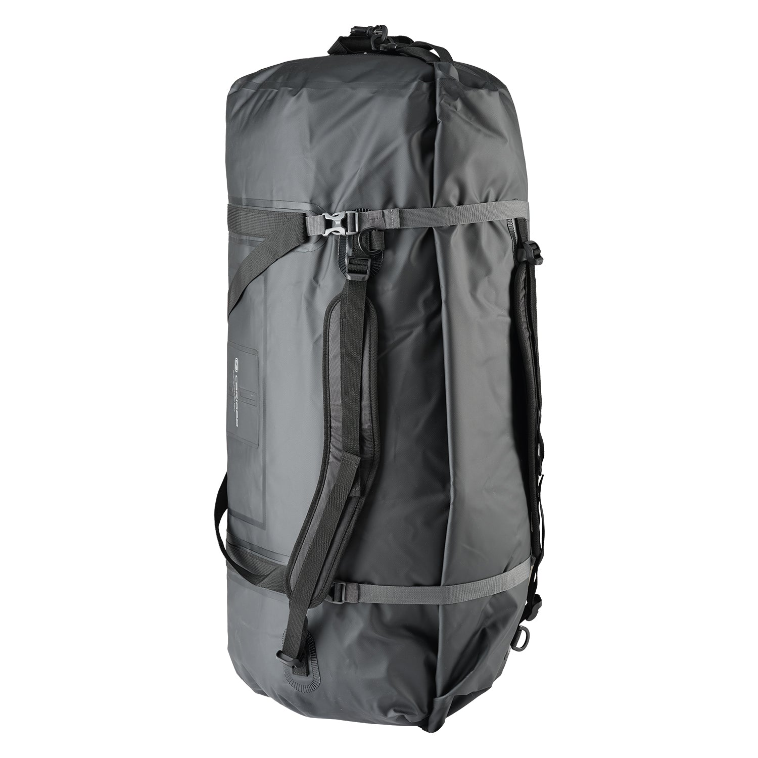 Caribee Water proof gear bag upright with shoulder straps
