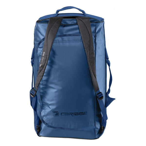 Caribee Titan 50L Gear Bag Blue with shoulder straps