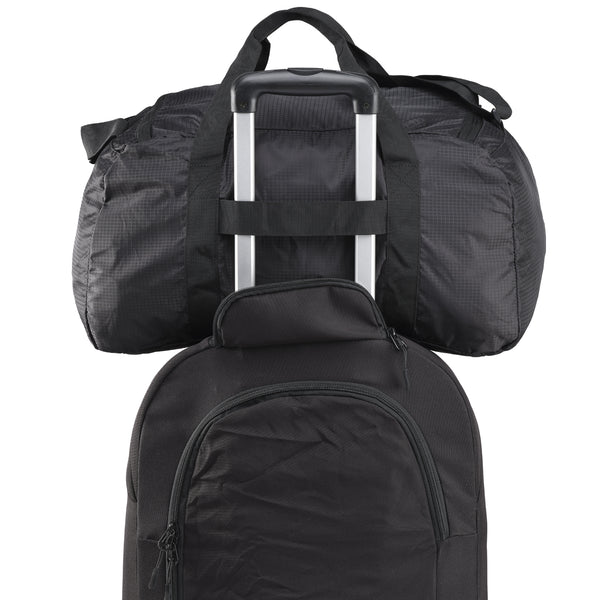 Caribee Folding 37L Duffle Bag luggage trolley pass through zoom