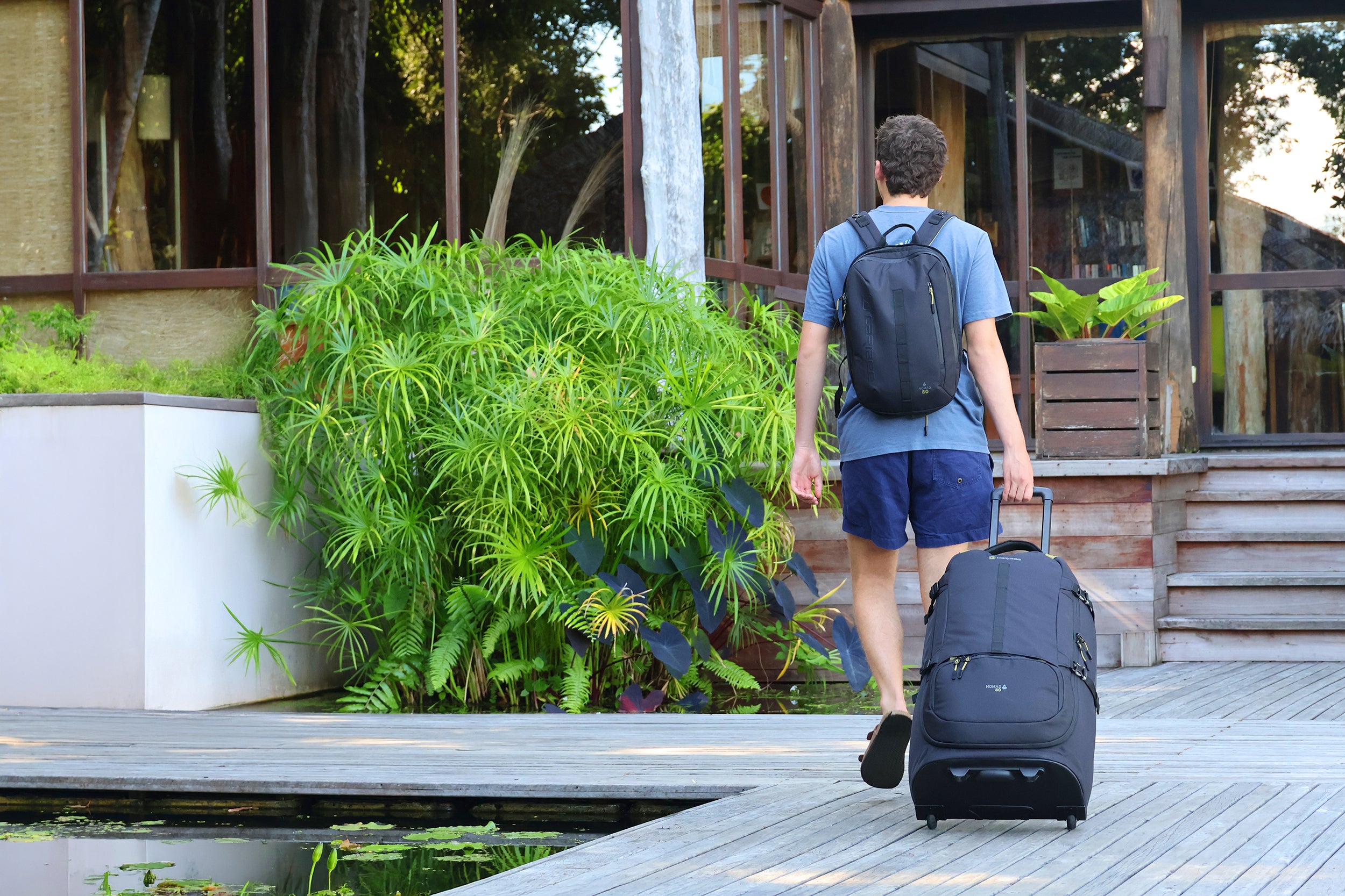 Nomad 80L RPET wheel travel backpack