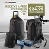 Nomad 80L RPET wheel travel backpack with BONUS 2pc Packing Cube Set