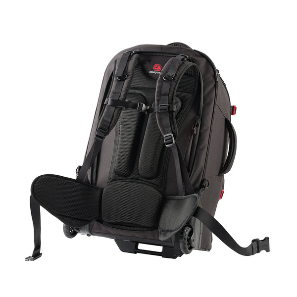 Caribee Sky Master 70L III wheel travel backpack concealable harness system