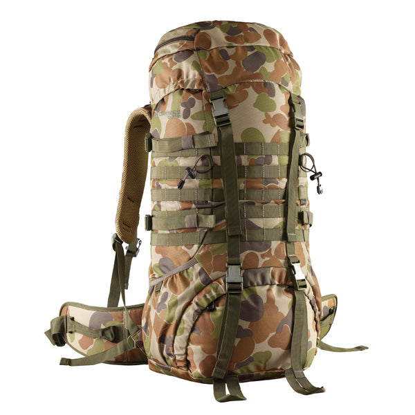 Caribee Cadet 65L rucksack in Auscam