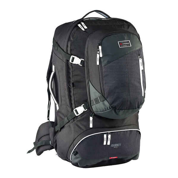 Caribee Journey 65L travel pack black front