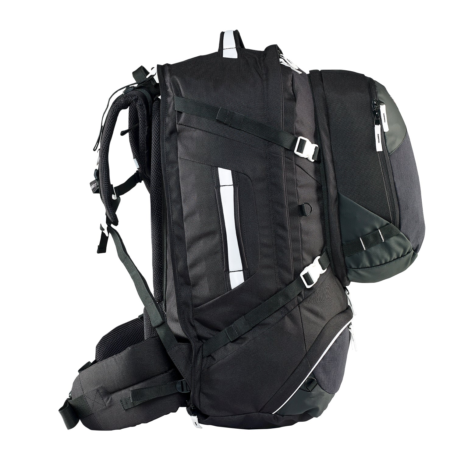 Caribee Journey 65L travel pack black side