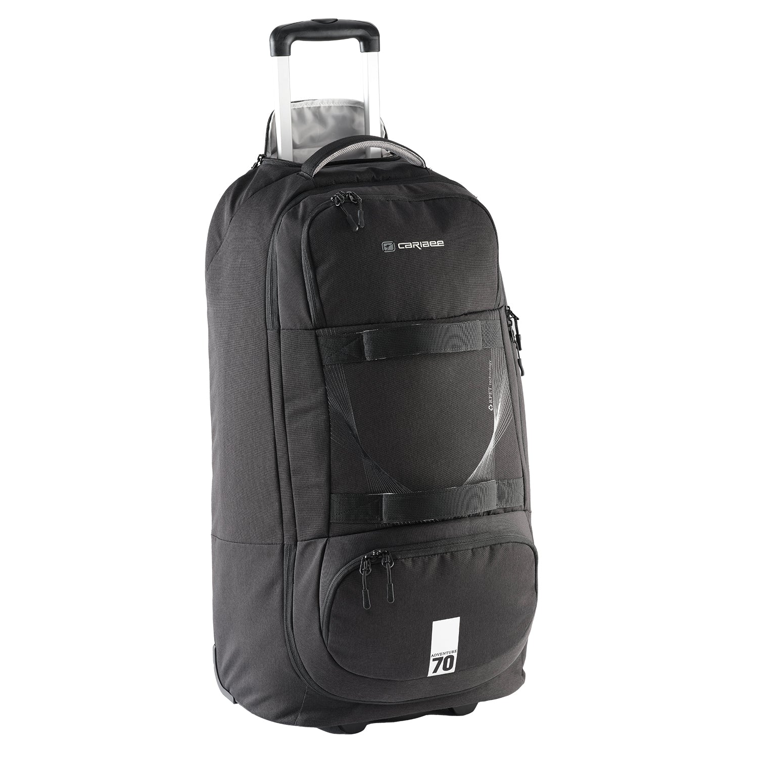 Caribee Adventure 70L Hybrid wheel backpack Black