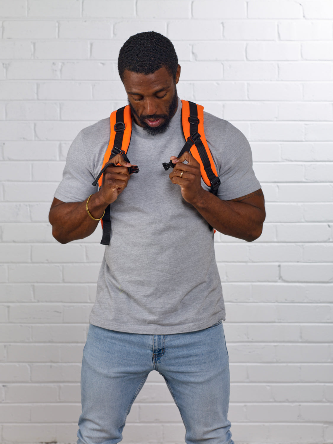 Caribee Calibre Hi Vis Orange safety backpack harness