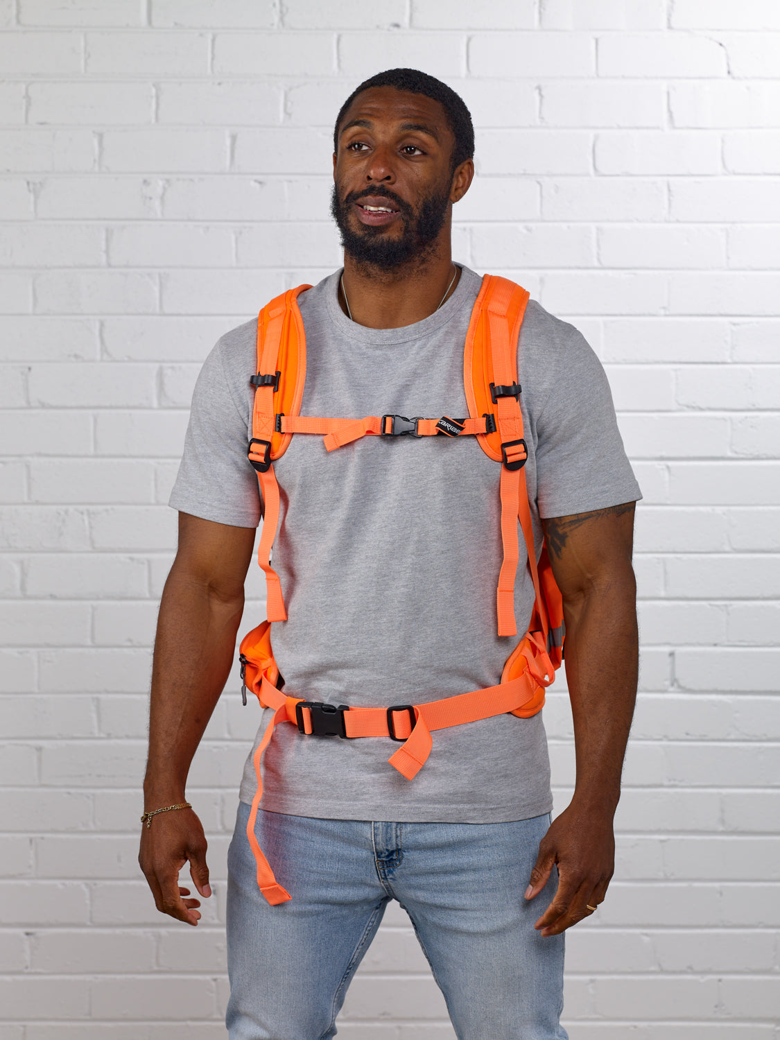 Caribee Mineral King Hi Vis Orange Safety backpack harness
