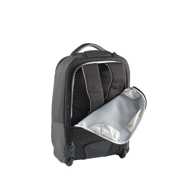 Caribee Adventure 40 Hybrid wheel aboard bag opening rear shoulder strap pocket 2