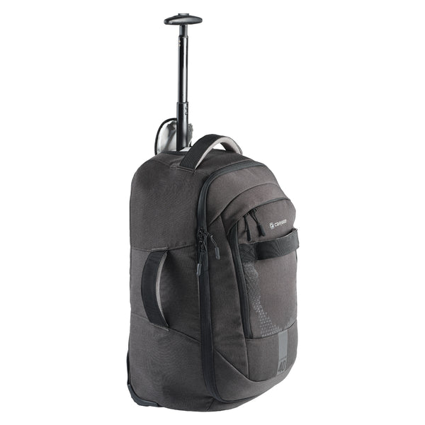 Caribee Adventure 40 Hybrid wheel aboard bag side view carry handle