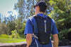 Running hydration vest on male runner