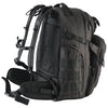 Op's Black tactical backpack side view  on a white background