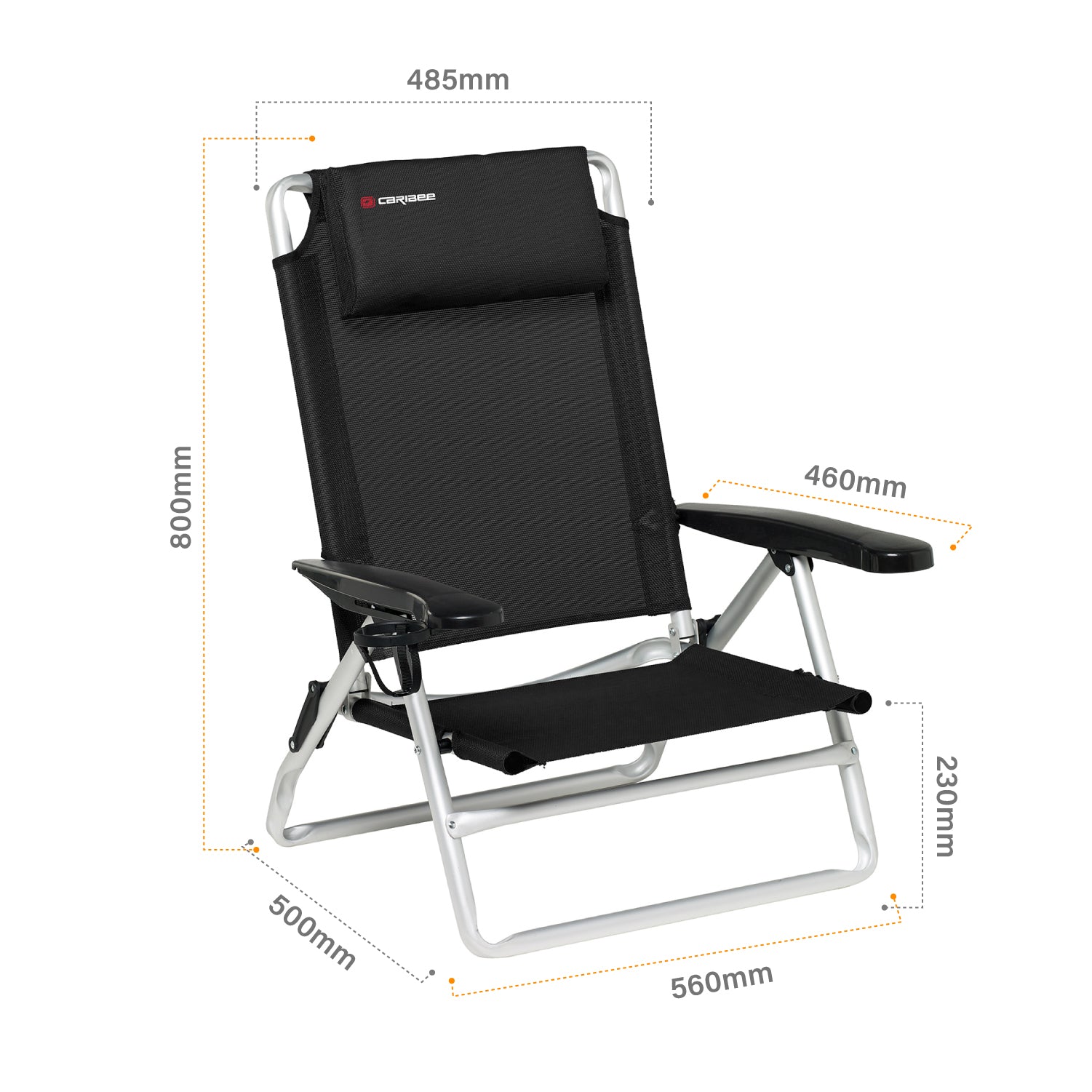 Palm Beach High Back Reclining Mesh Beach Chair