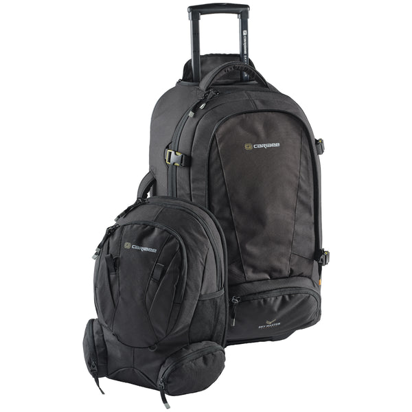 Caribee Sky Master 70 IV Black with daypack off