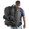 Caribee Sky Master 80 IV wheel travel backpack on model
