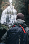Caribee Urban Trek backpack at waterfall