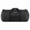 Black duffel bag with Caribee logo on a white background