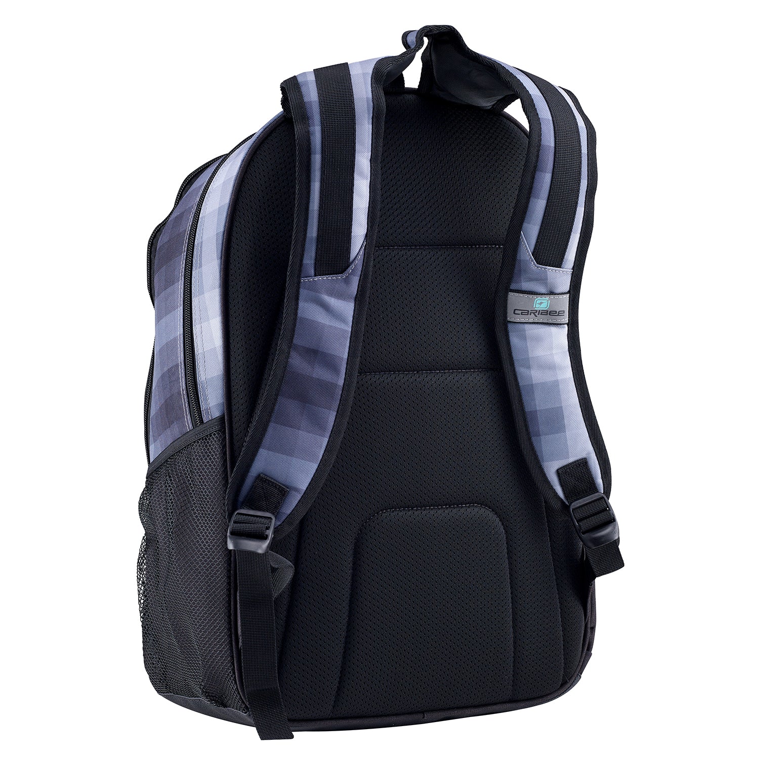 Caribee Bombora backpack Black Plaid harness