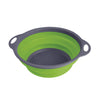 Folding collapsible camp colander