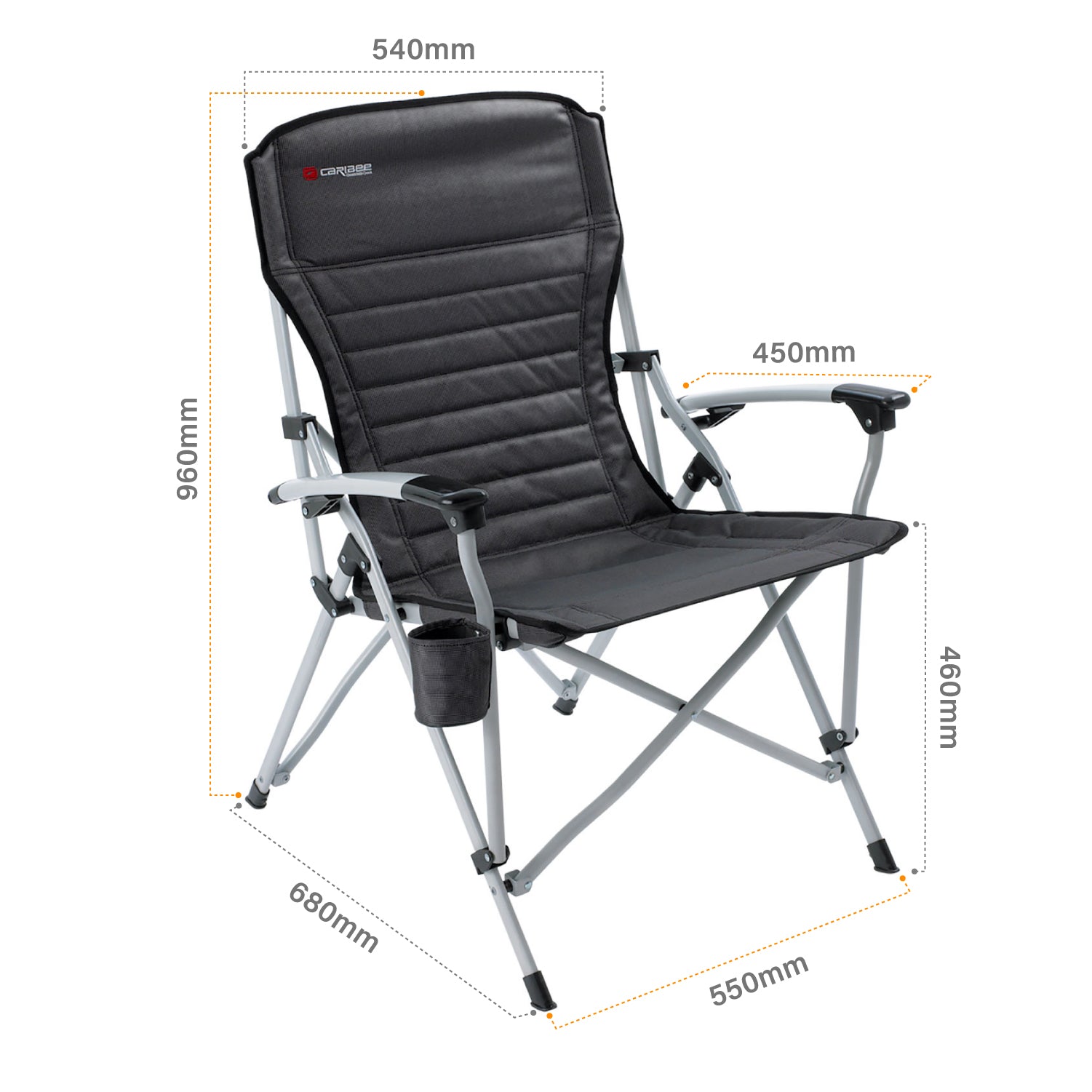 Caribee Crossover Chair dimensions