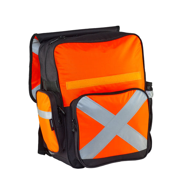 Caribee Pilbara safety backpack orange open