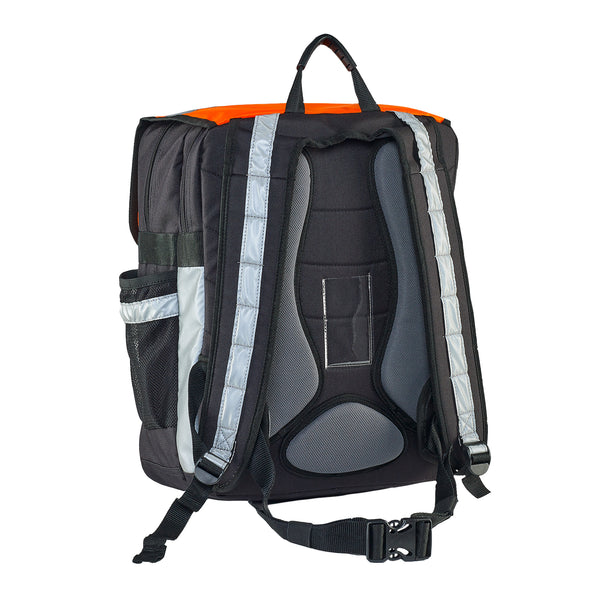 Caribee Pilbara 34L hi vis safety backpack with X pattern tape